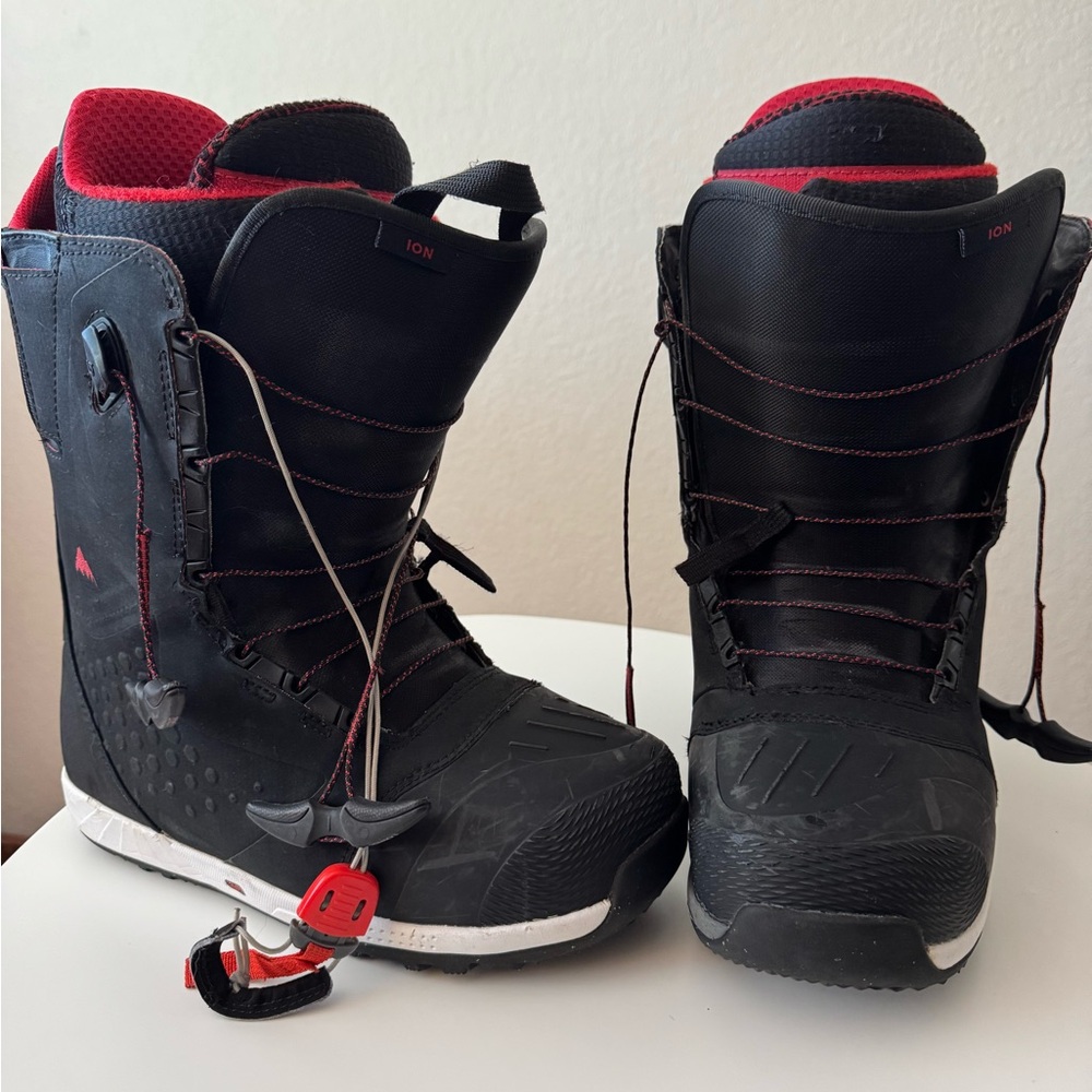 Burton Ion Black and Red Snowboard Boots